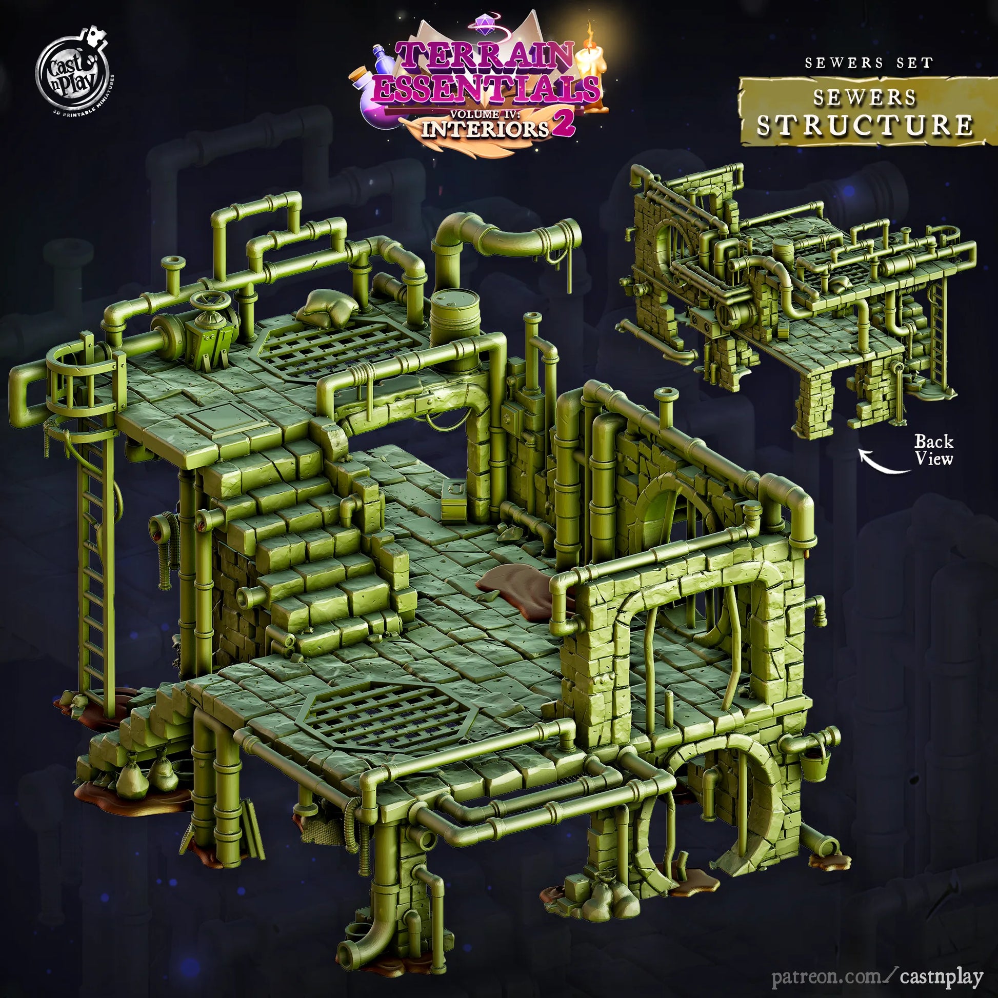 Sewers Set | TTRPG Scatter Diorama Dollhouse Miniature | Terrain Essentials