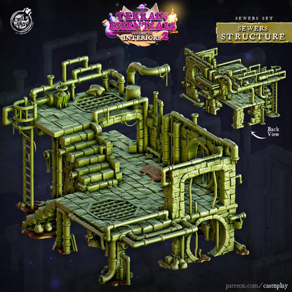 Sewers Set | TTRPG Scatter Diorama Dollhouse Miniature | Terrain Essentials