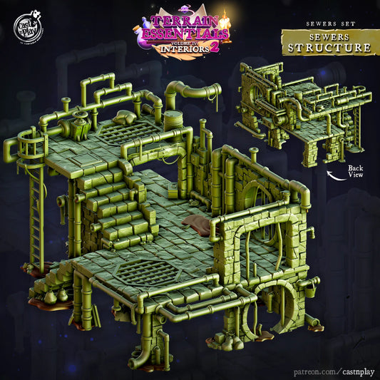 Sewers Set | TTRPG Scatter Diorama Dollhouse Miniature | Terrain Essentials