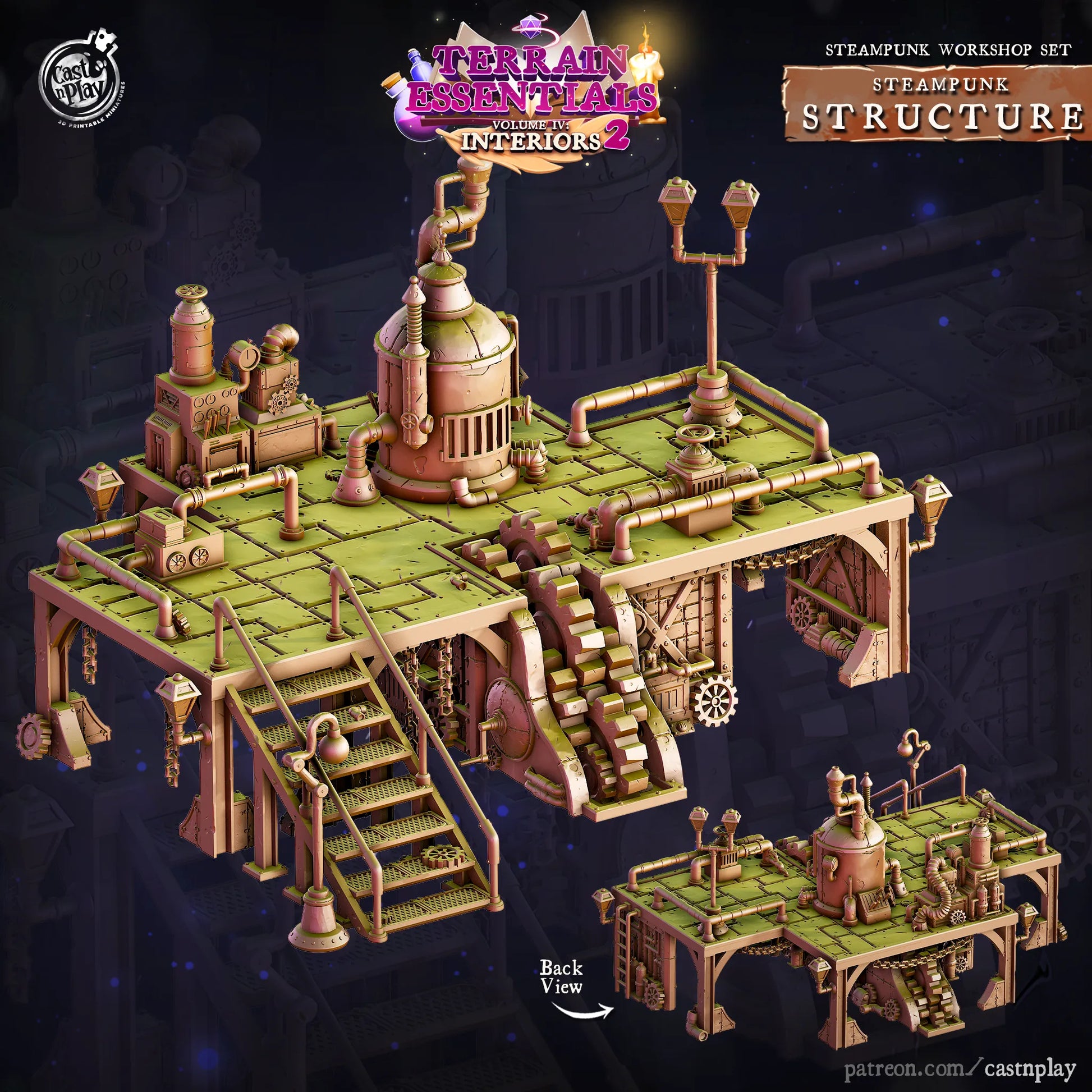 Steampunk Workshop Set | TTRPG Scatter Diorama Dollhouse Miniature | Terrain Essentials