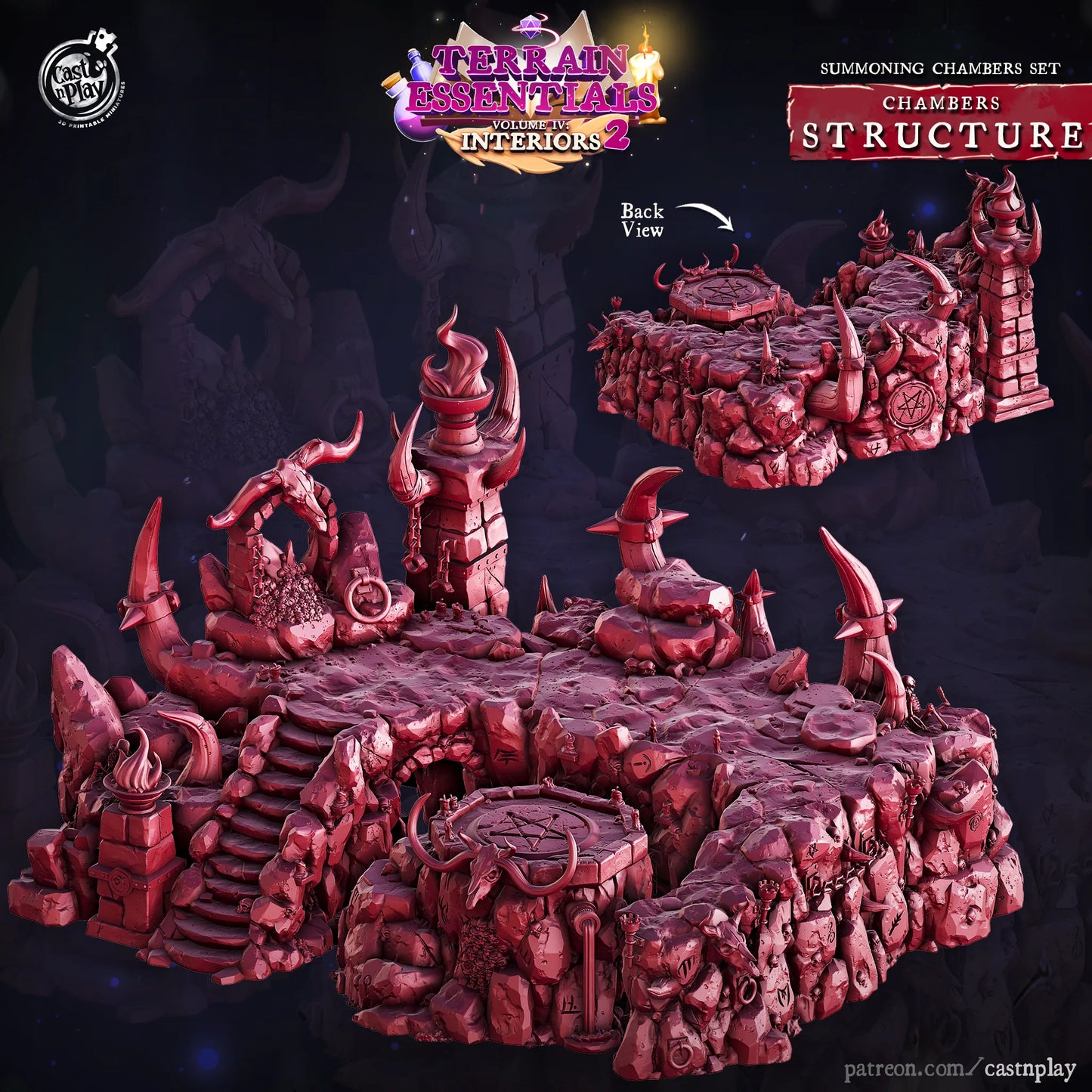 Summoning Chamber Set | TTRPG Scatter Diorama Dollhouse Miniature | Terrain Essentials