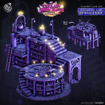 Wizards Lab Set | TTRPG Scatter Diorama Dollhouse Miniature | Terrain Essentials
