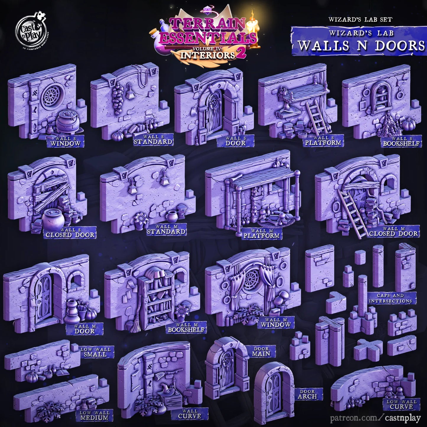 Wizards Lab Set | TTRPG Scatter Diorama Dollhouse Miniature | Terrain Essentials