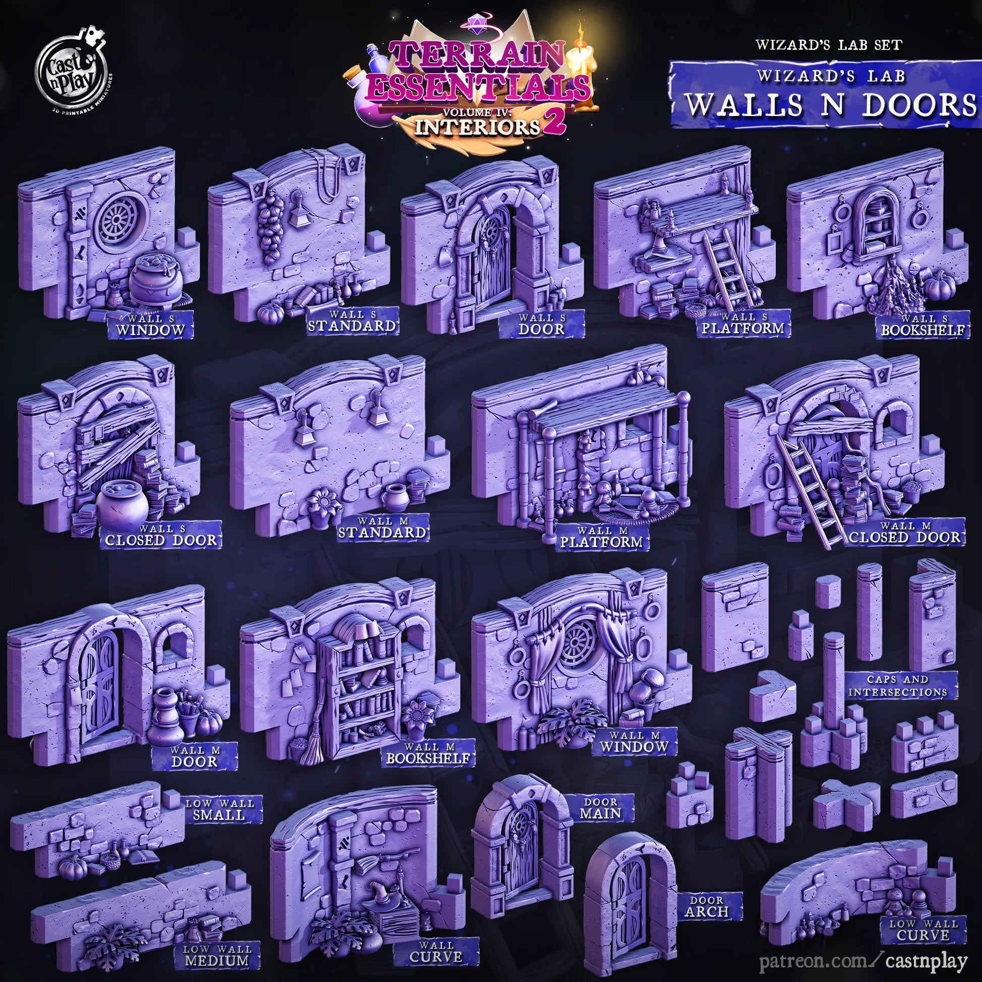 Wizards Lab Set | TTRPG Scatter Diorama Dollhouse Miniature | Terrain Essentials