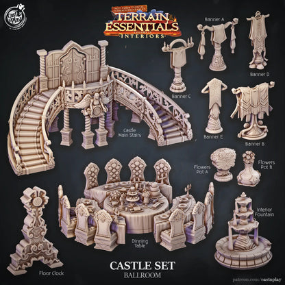 Castle Set | TTRPG Scatter Diorama Dollhouse Miniature | Terrain Essentials