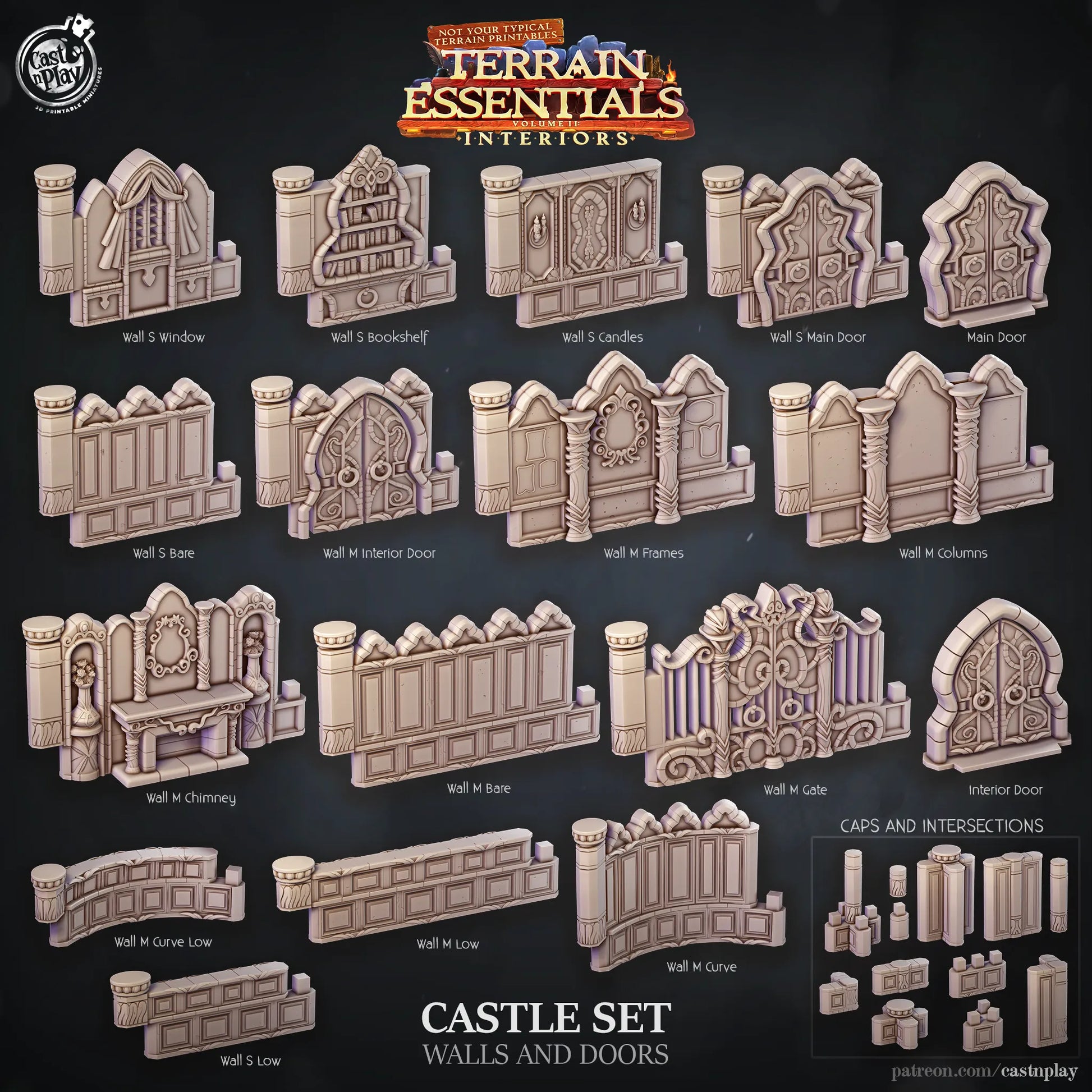 Castle Set | TTRPG Scatter Diorama Dollhouse Miniature | Terrain Essentials
