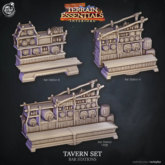 Tavern Set | TTRPG Scatter Diorama Dollhouse Miniature | Terrain Essentials