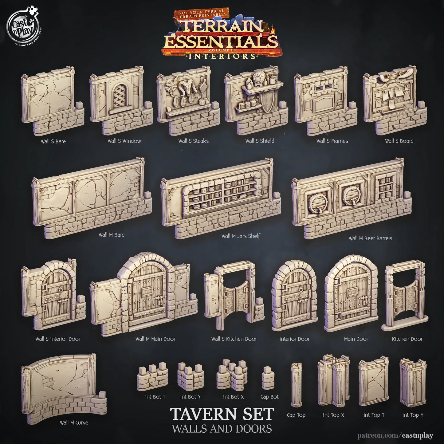 Tavern Set | TTRPG Scatter Diorama Dollhouse Miniature | Terrain Essentials