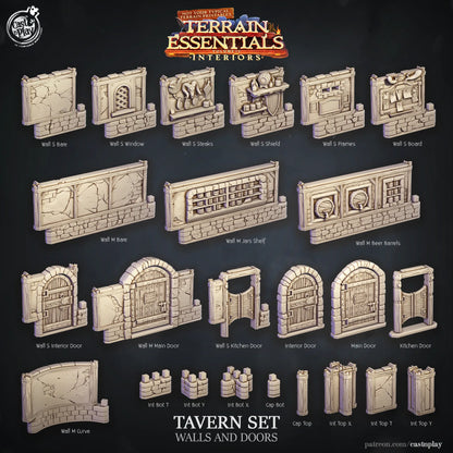 Tavern Set | TTRPG Scatter Diorama Dollhouse Miniature | Terrain Essentials