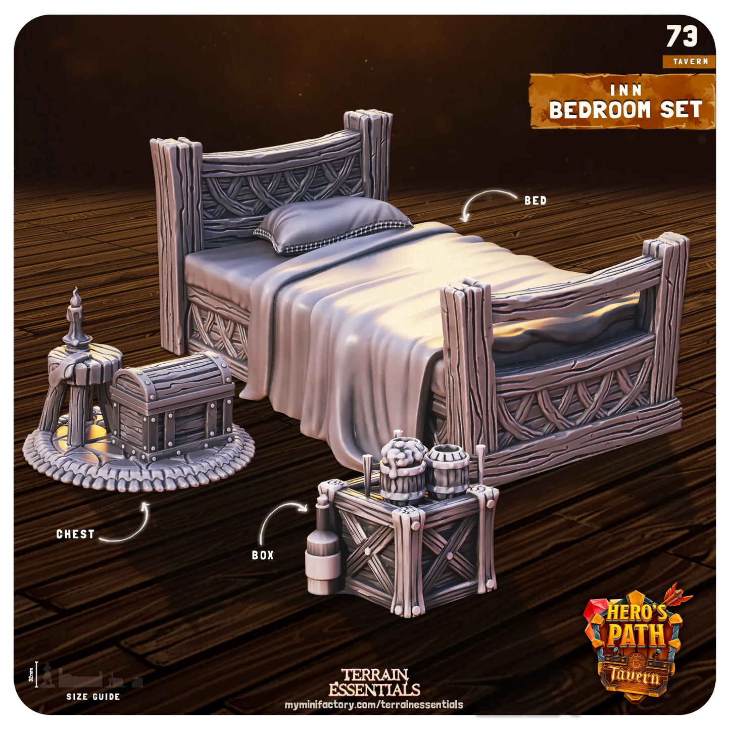 Tavern Set | TTRPG Scatter Diorama Dollhouse Miniature | Terrain Essentials