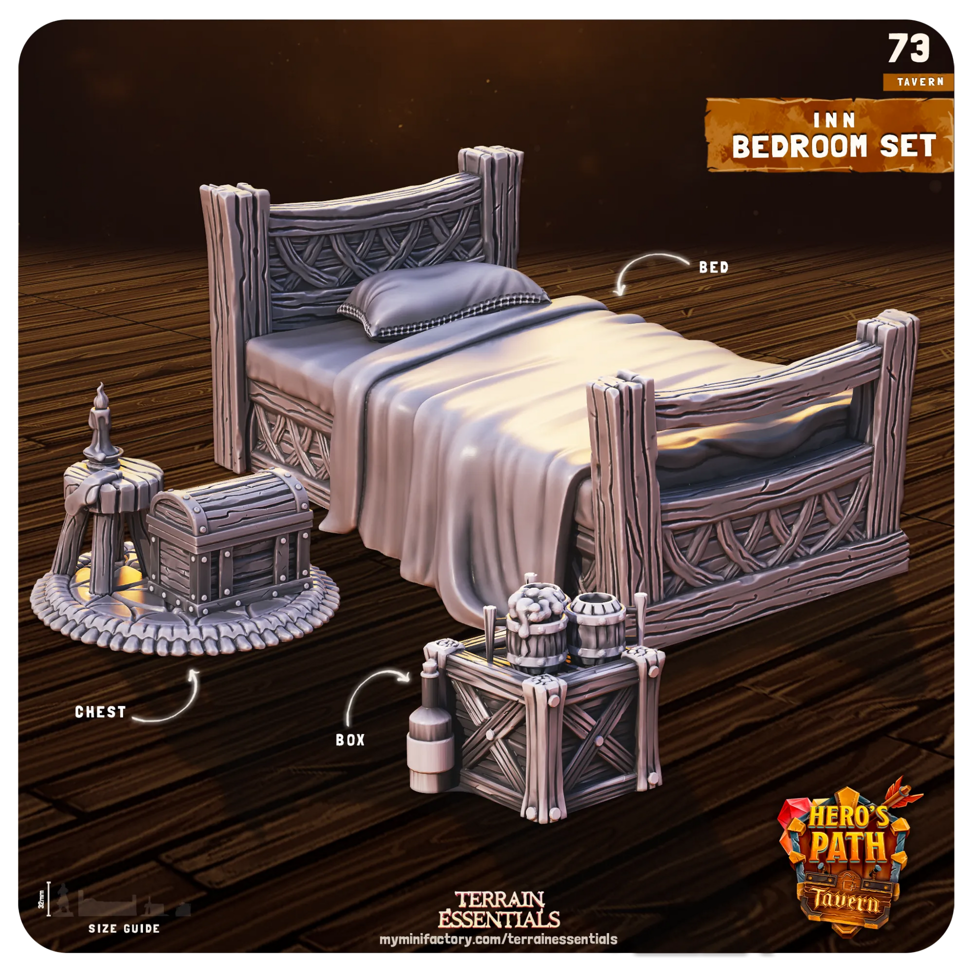 Tavern Set | TTRPG Scatter Diorama Dollhouse Miniature | Terrain Essentials