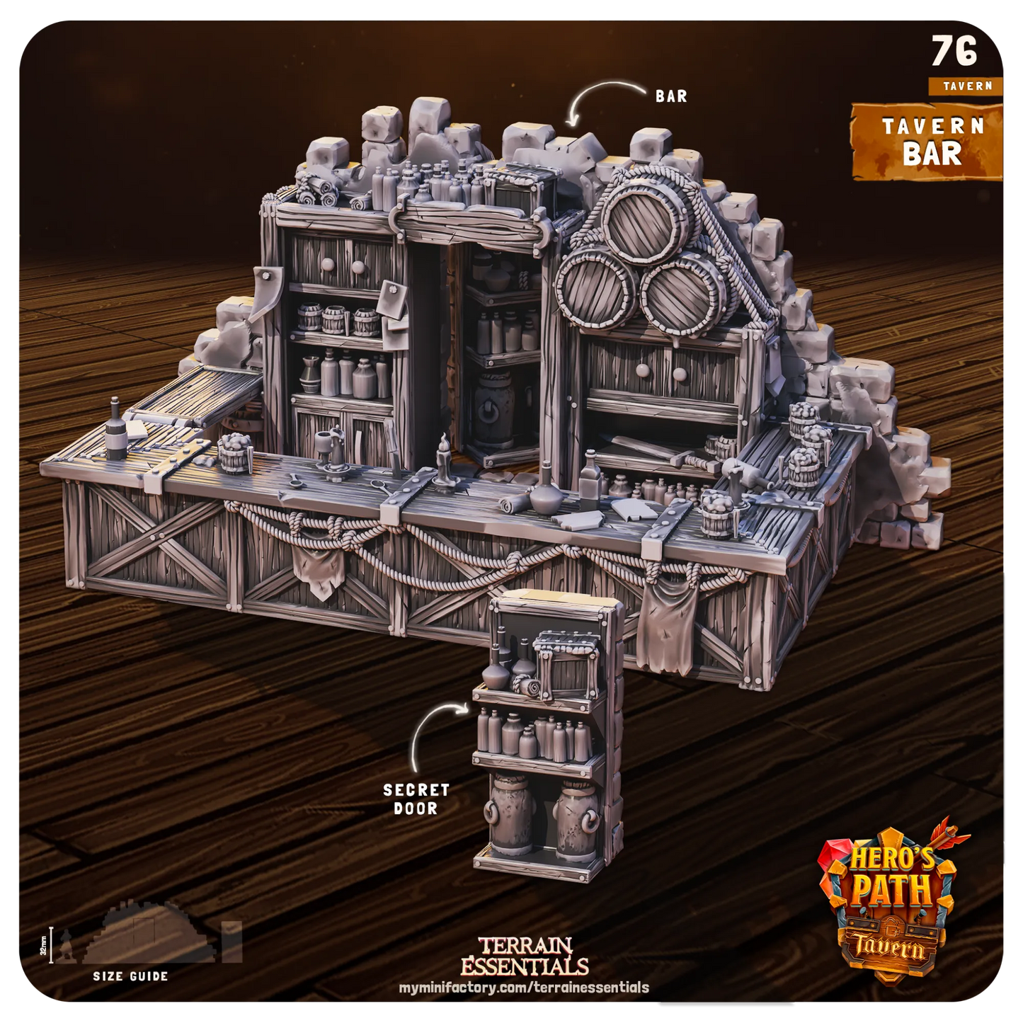 Tavern Set | TTRPG Scatter Diorama Dollhouse Miniature | Terrain Essentials