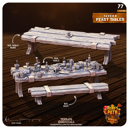 Tavern Set | TTRPG Scatter Diorama Dollhouse Miniature | Terrain Essentials