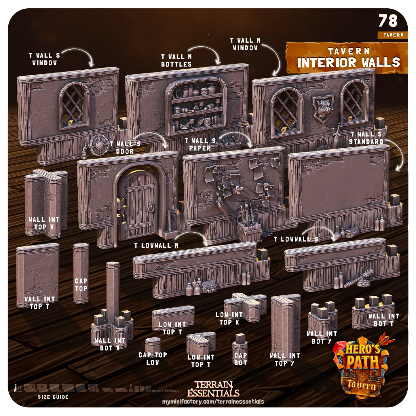 Tavern Set | TTRPG Scatter Diorama Dollhouse Miniature | Terrain Essentials