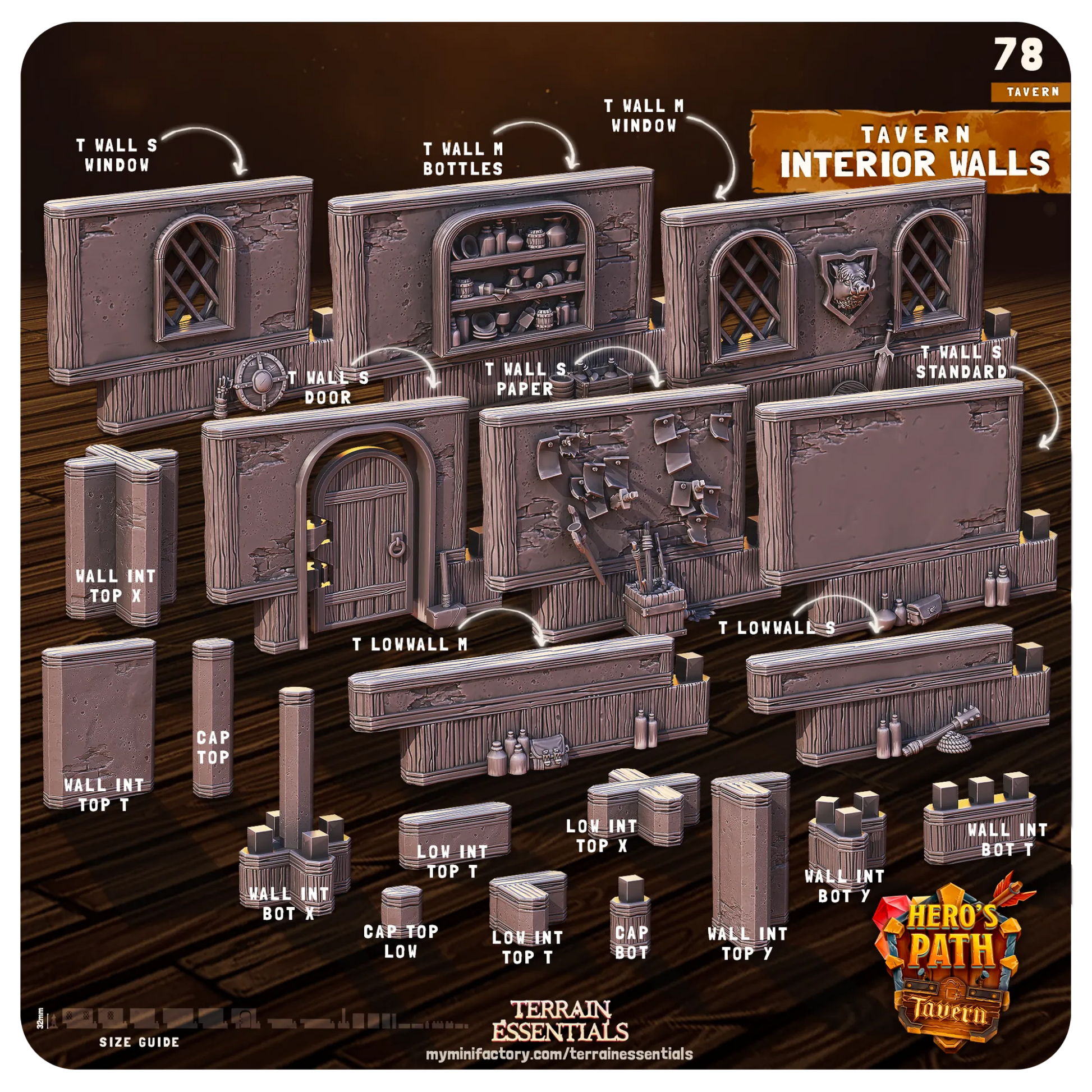 Tavern Set | TTRPG Scatter Diorama Dollhouse Miniature | Terrain Essentials