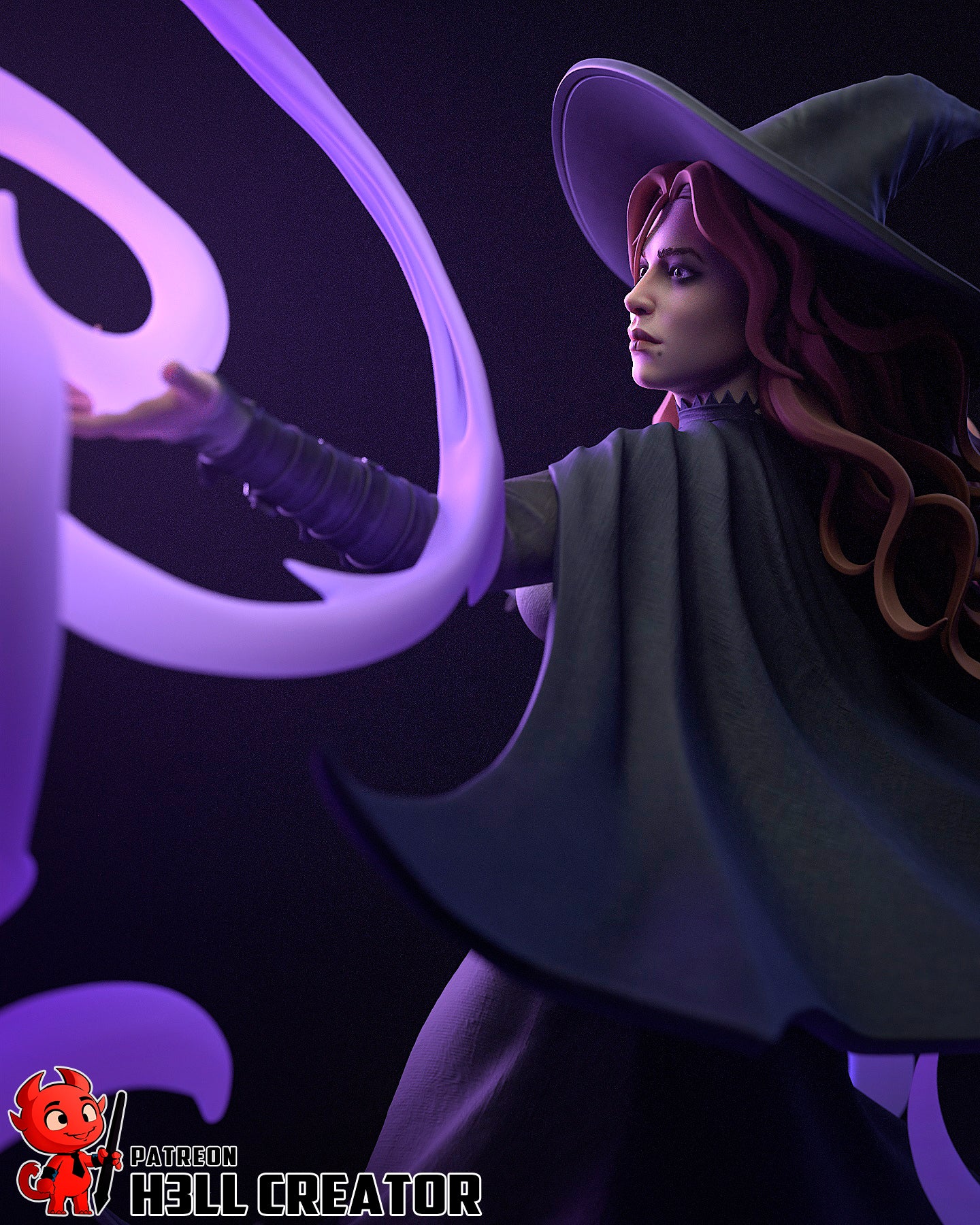 1:12 Mistress of Grand Arcana | Resin Garage Kit Figure Game Fan Art | h3LL creator