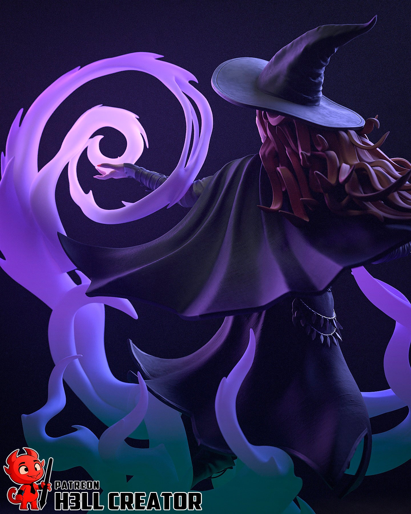 1:12 Mistress of Grand Arcana | Resin Garage Kit Figure Game Fan Art | h3LL creator