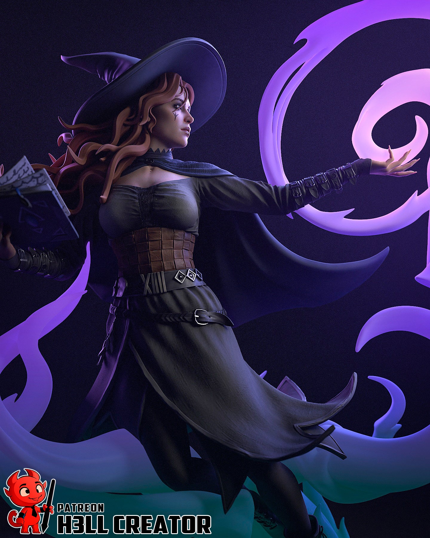 1:12 Mistress of Grand Arcana | Resin Garage Kit Figure Game Fan Art | h3LL creator