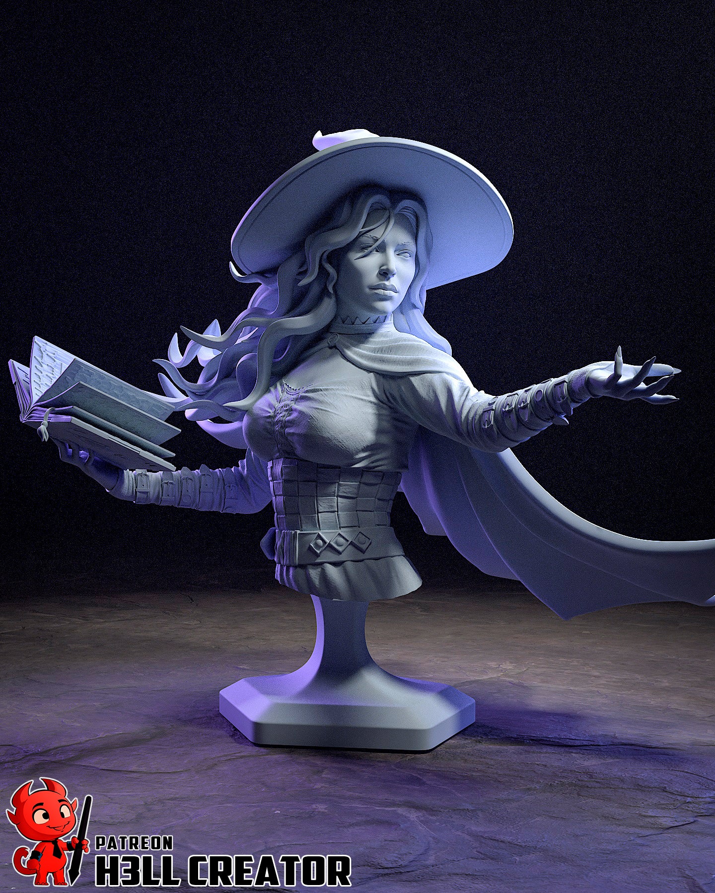 1:12 Mistress of Grand Arcana | Resin Garage Kit Figure Game Fan Art | h3LL creator