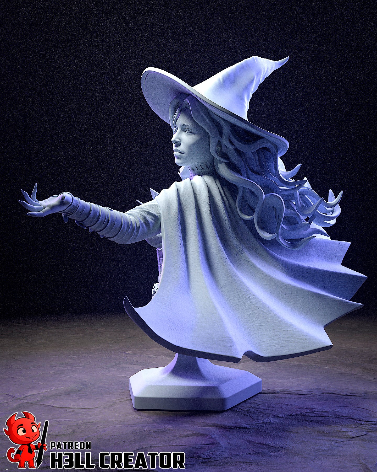 1:12 Mistress of Grand Arcana | Resin Garage Kit Figure Game Fan Art | h3LL creator