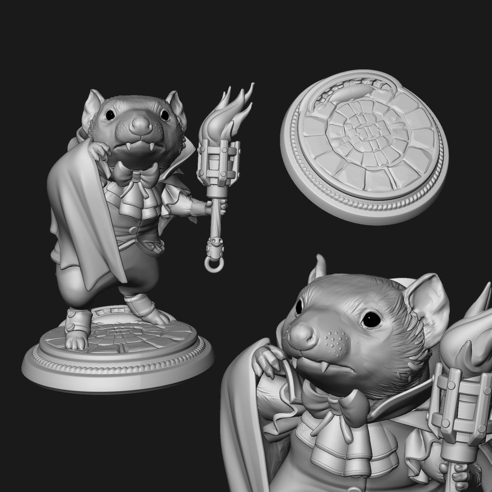 Tasmanian Devil Vampire | Tabletop or Display Scale | D&D Humblewood TTRPG Miniature | Pepunki Creatures