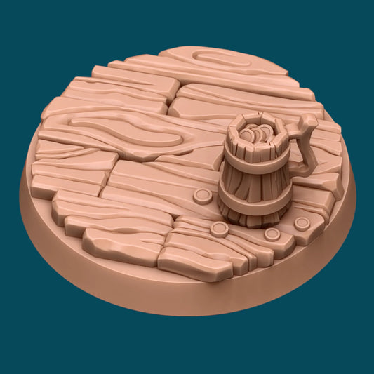 Tavern Floor Base | TTRPG Miniature Sculpted Base | Awkward Penguin's Minis