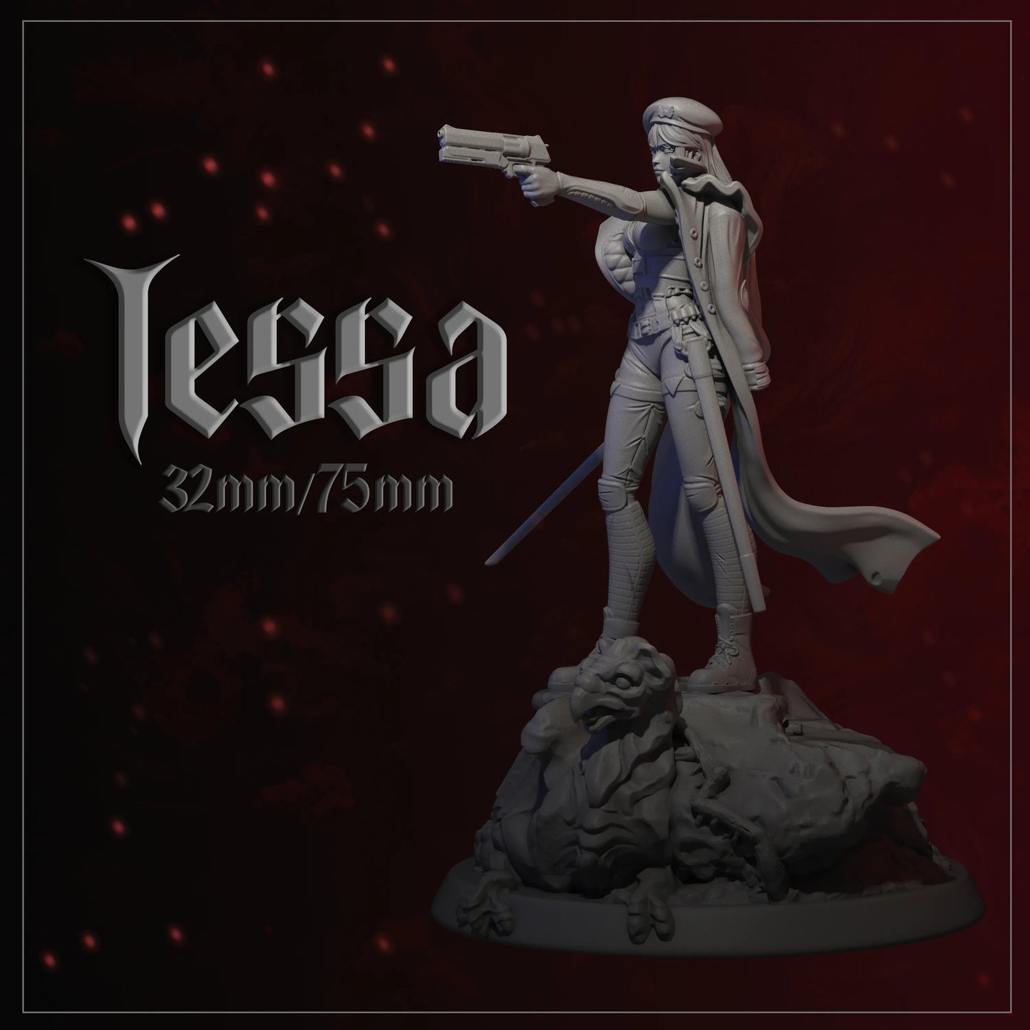 Tessa | Tabletop or Display Scale | D&D TTRPG Fantasy Miniature | Dungeons and Maidens