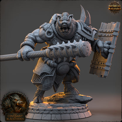 Boar Folk - The Covenant of Blackthorn | Tabletop or Display Scale | D&D Mini | Daybreak Miniatures