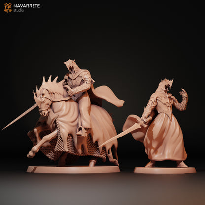 Detailed image of The Dark Lieutenant tabletop gaming miniature by Tattles Told 3D, featuring dark armor and intricate details.