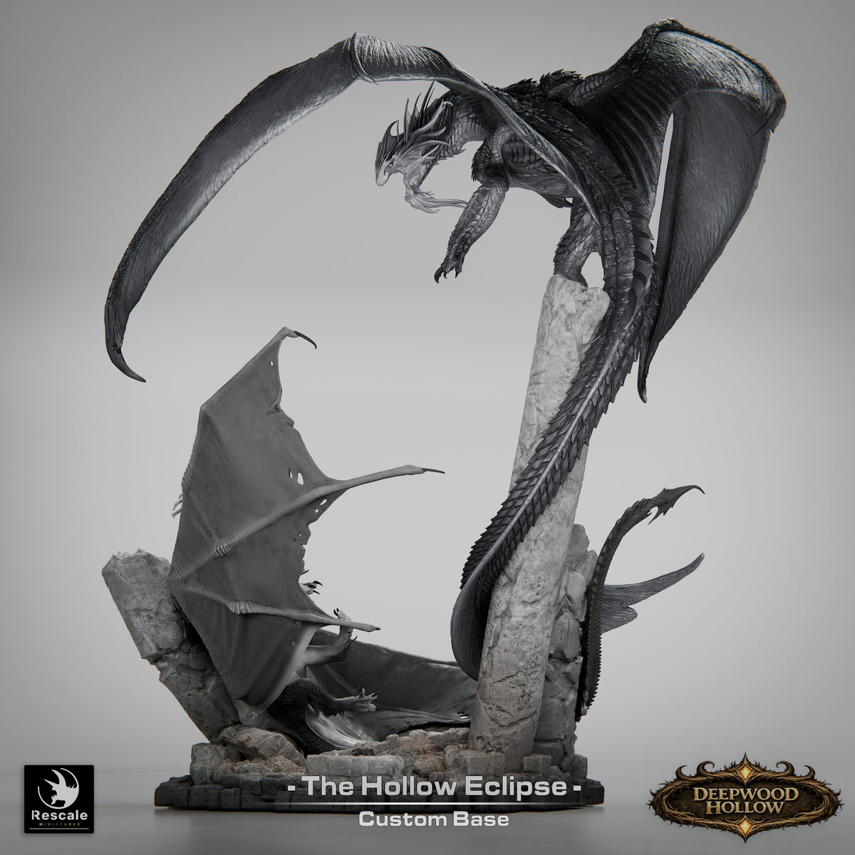 Hollow Eclipse, Battle Of Dragons | D&D TTRPG Mini | Rescale Miniatures