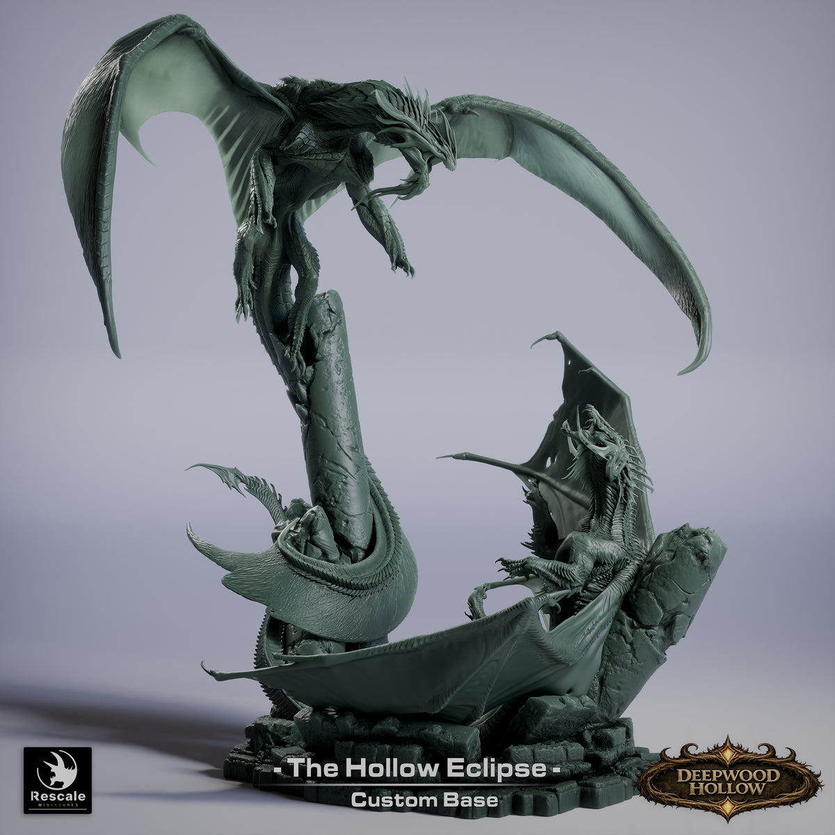 Hollow Eclipse, Battle Of Dragons | D&D TTRPG Mini | Rescale Miniatures