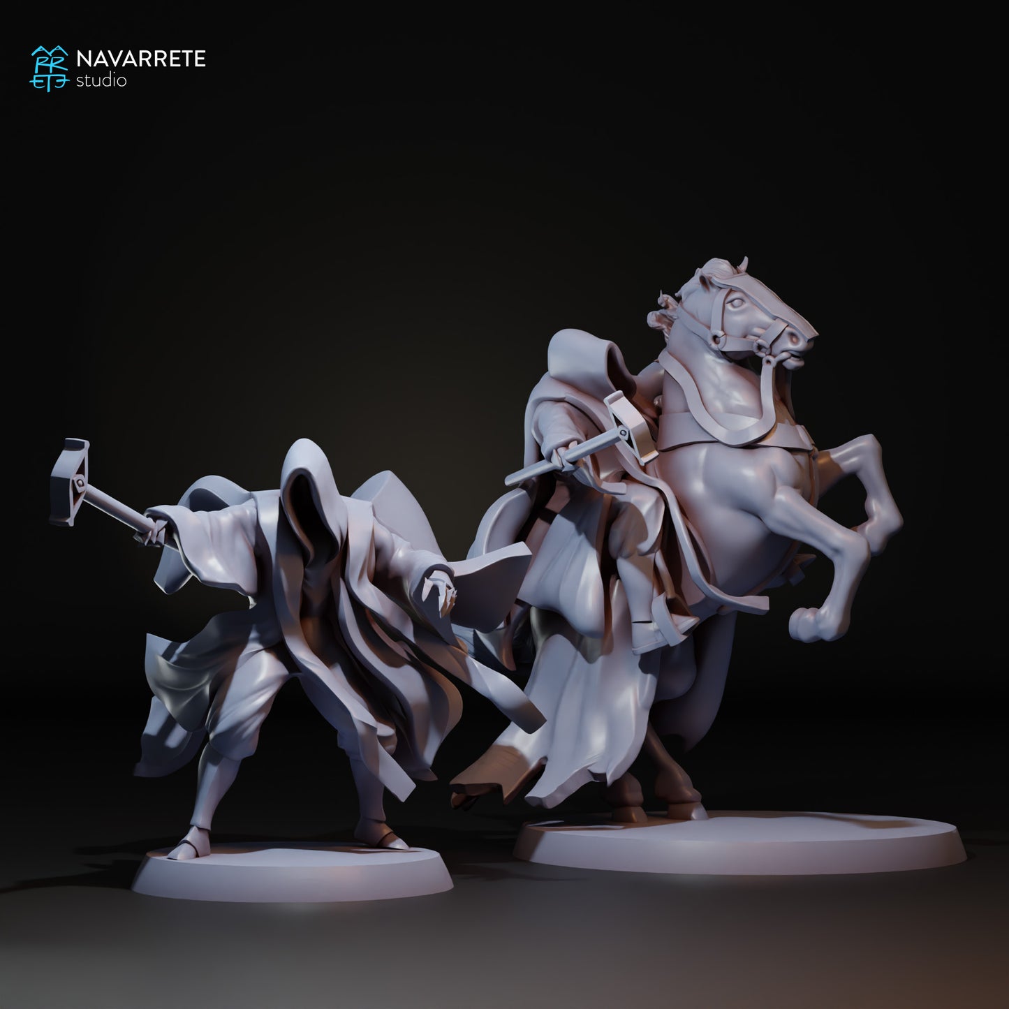 Tattles Told 3D The Perpetual tabletop gaming miniature featuring a detailed horse figure by Navarrete Studio.