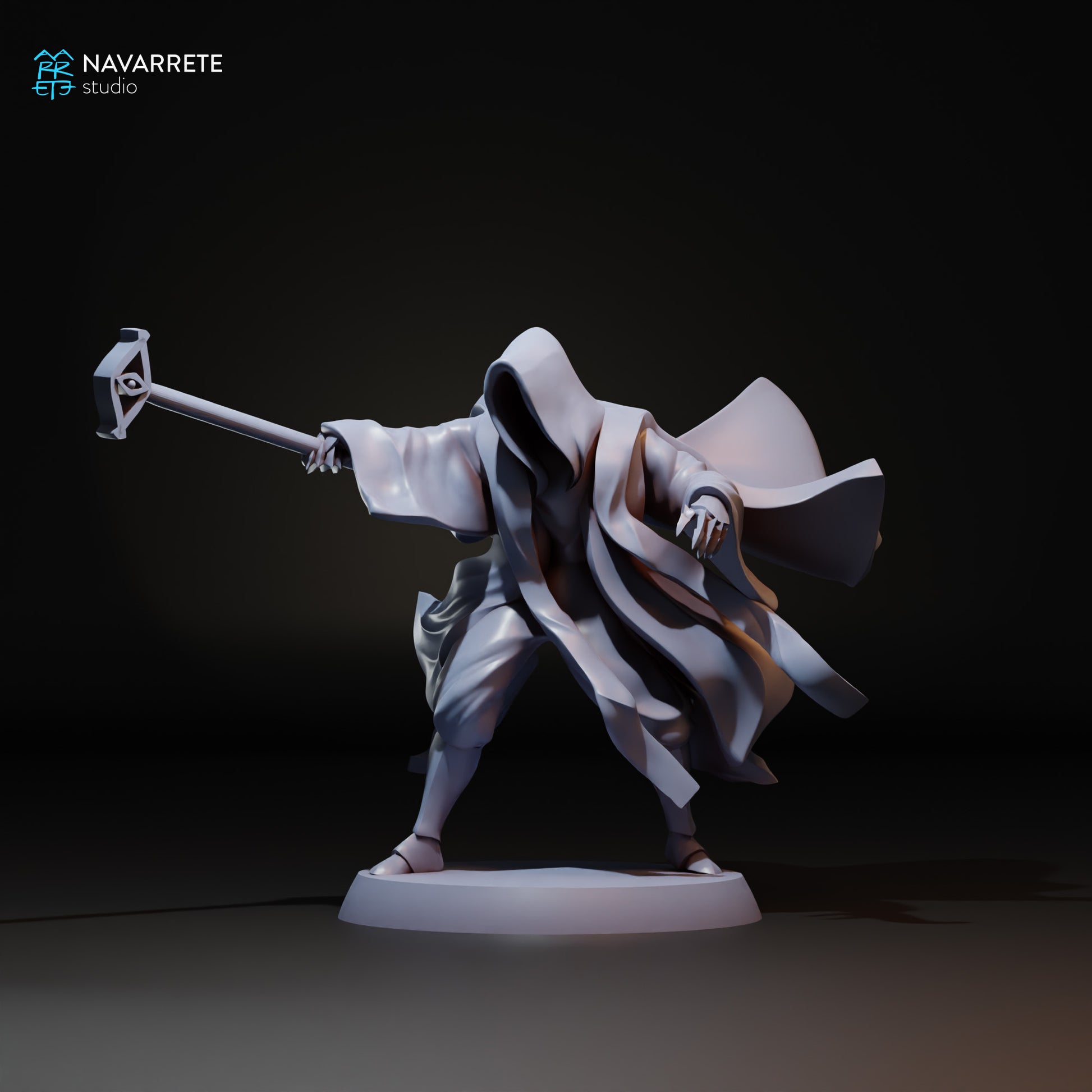 Miniature of The Perpetual on horseback from Tattles Told 3D, designed for tabletop gaming, created by Navarrete Studio.