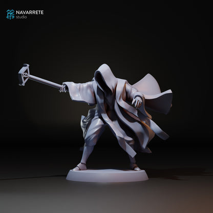 Miniature of The Perpetual on horseback from Tattles Told 3D, designed for tabletop gaming, created by Navarrete Studio.