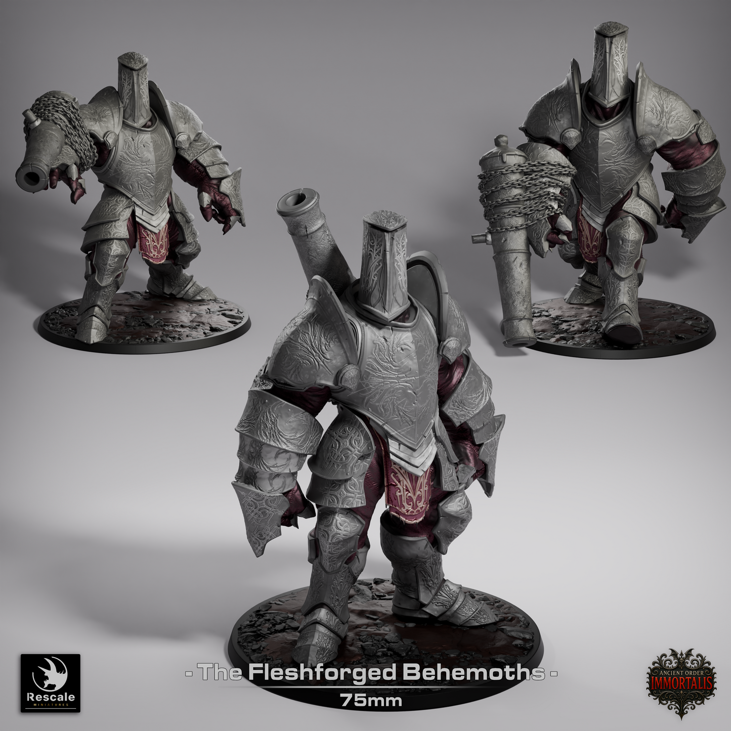 Flesh Forged Behemoth, Ancient Order Immortalis | D&D TTRPG Miniature | Rescale Miniatures | 3D Print