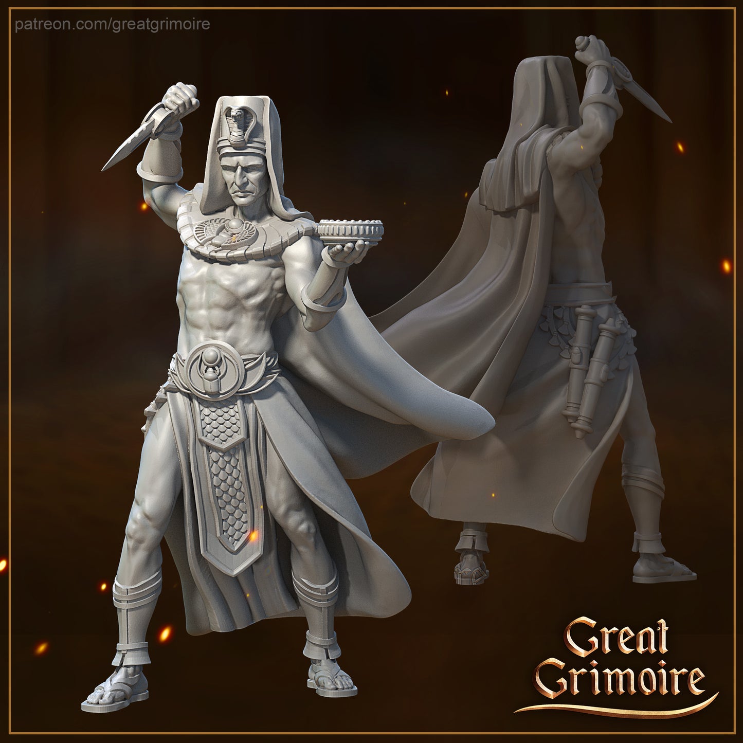 High Priests of Egypt, Mummy, Cult, Sacrifice | Road to the Afterlife | Tabletop Gaming Miniatures Collection | Great Grimoire