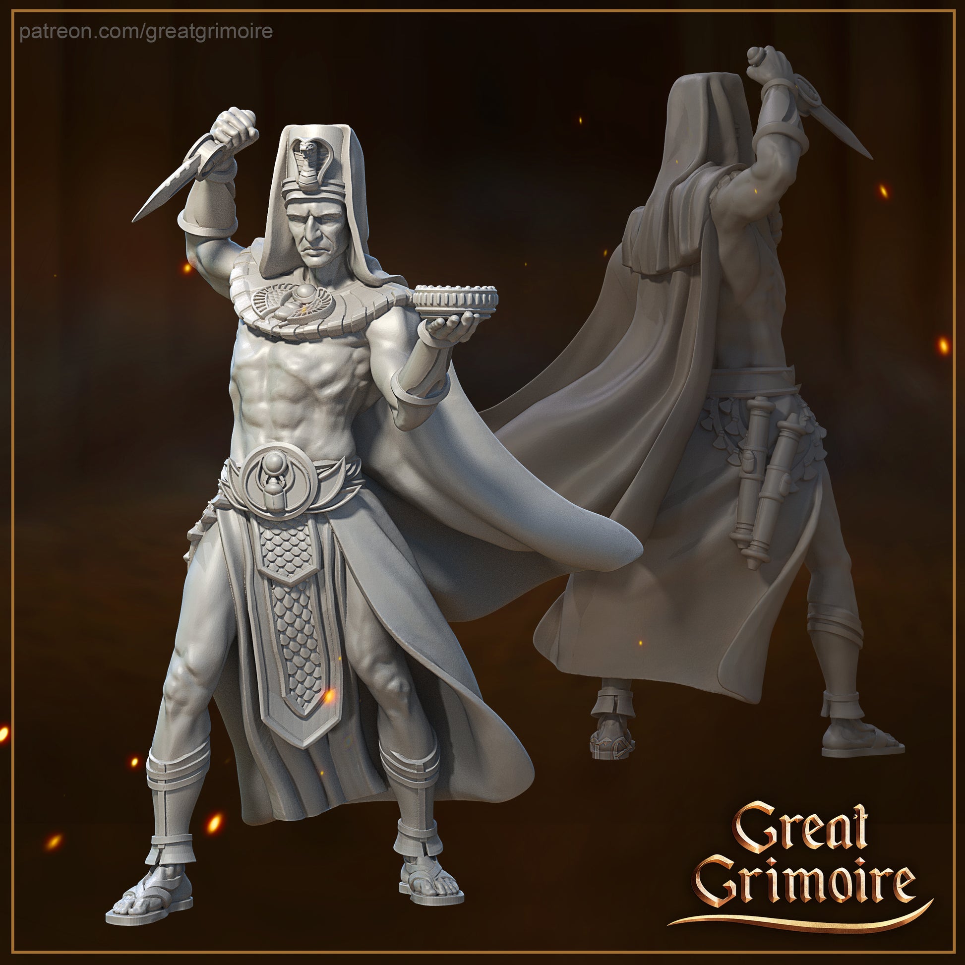 High Priests of Egypt, Mummy, Cult, Sacrifice | Road to the Afterlife | Tabletop Gaming Miniatures Collection | Great Grimoire