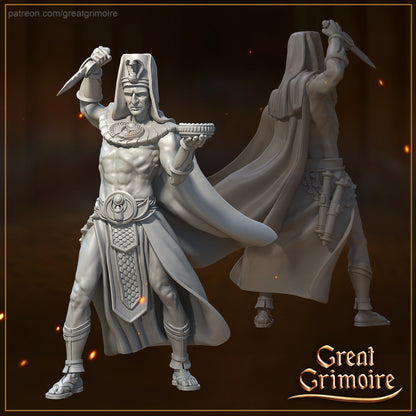 High Priests of Egypt, Mummy, Cult, Sacrifice | Road to the Afterlife | Tabletop Gaming Miniatures Collection | Great Grimoire