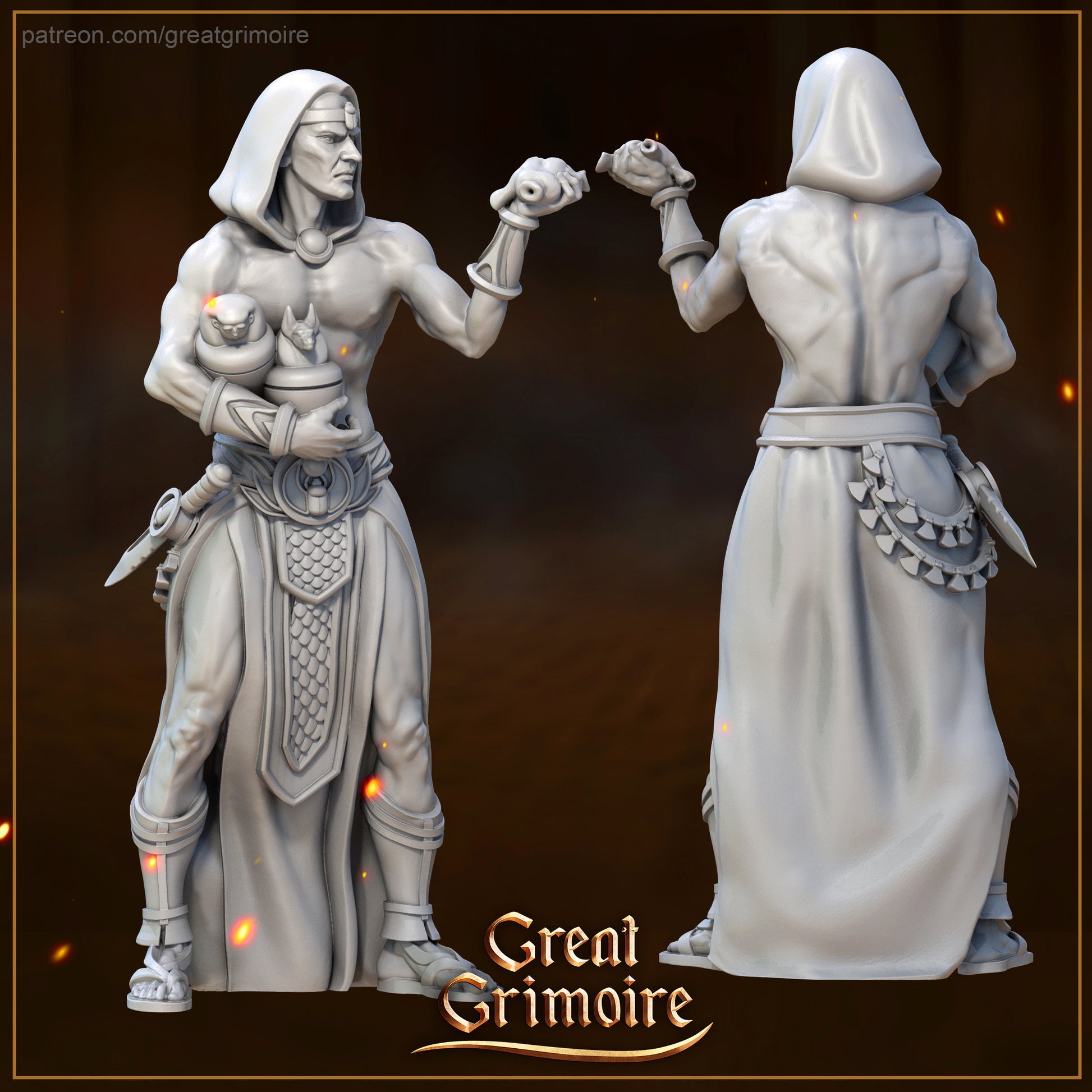 High Priests of Egypt, Mummy, Cult, Sacrifice | Road to the Afterlife | Tabletop Gaming Miniatures Collection | Great Grimoire