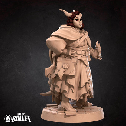 Bullet Heroes, Tiefling Cleric (Female) | D&D Pathfinder TTRPG Miniature | Bite the Bullet