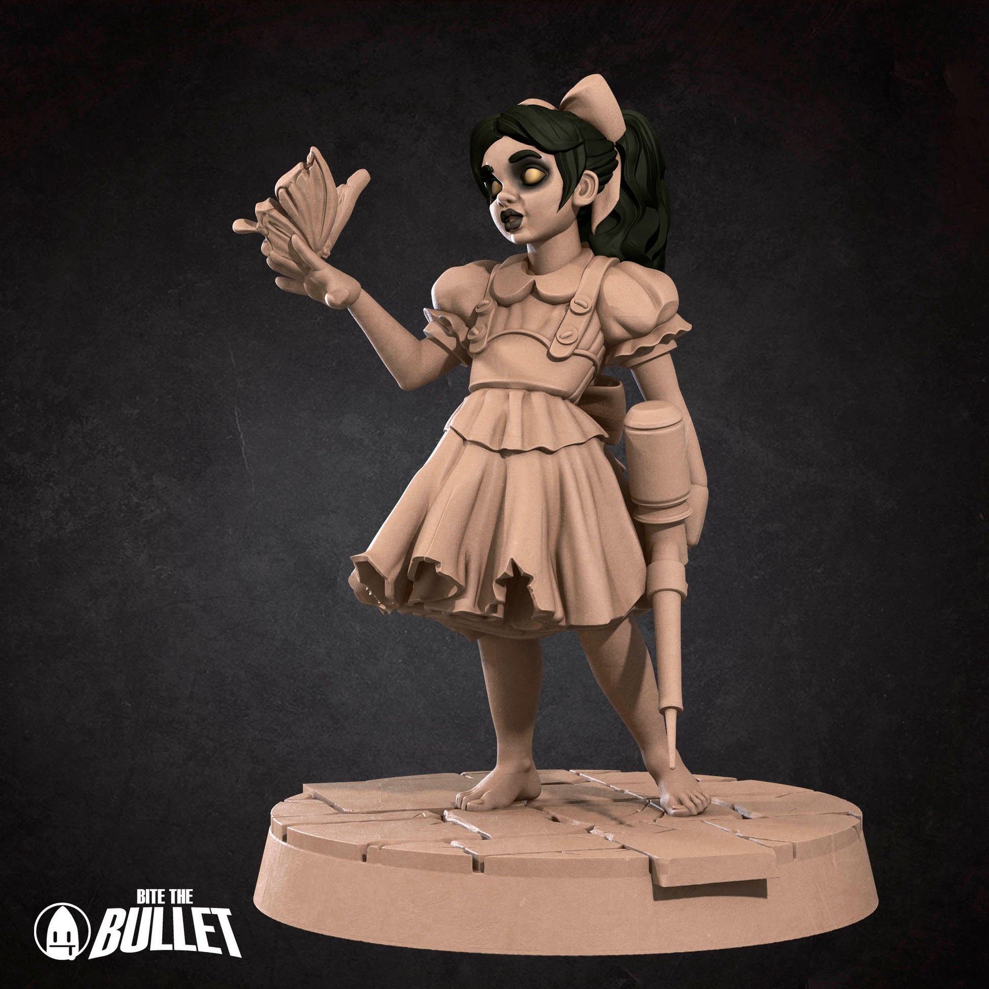 Tiny angel miniature from Underwater Duet D&D TTRPG set by Tattles Told 3D, detailed figure with wings and armor.