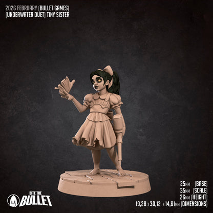 Tiny angel miniature from Underwater Duet D&D TTRPG set by Tattles Told 3D, featuring detailed angel wings and armor.
