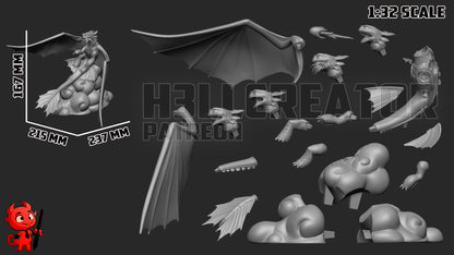 1:10 Night Dragon | Resin Garage Kit Figure Game Fan Art | h3LL creator