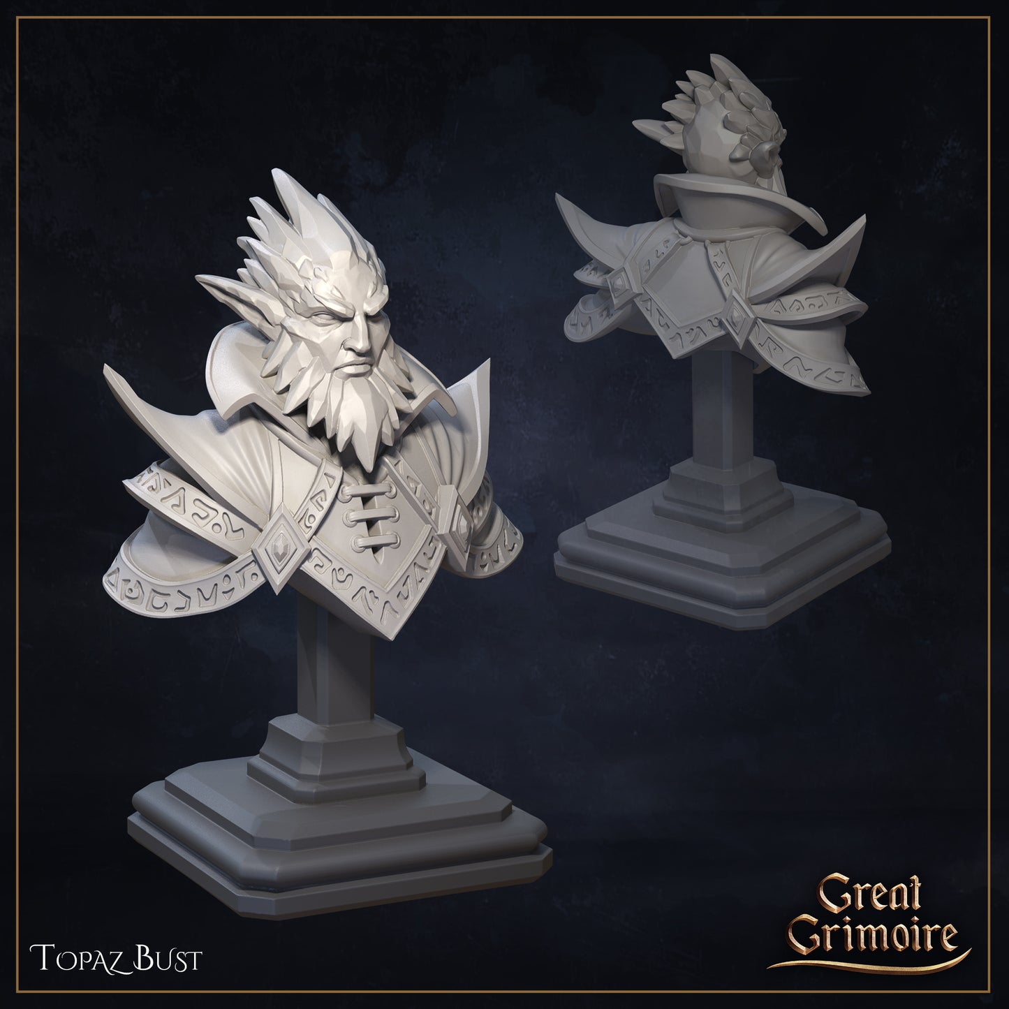 Topaz the Crystal Wizard | Elemental Awakening | D&D Tabletop Miniature | Great Grimoire