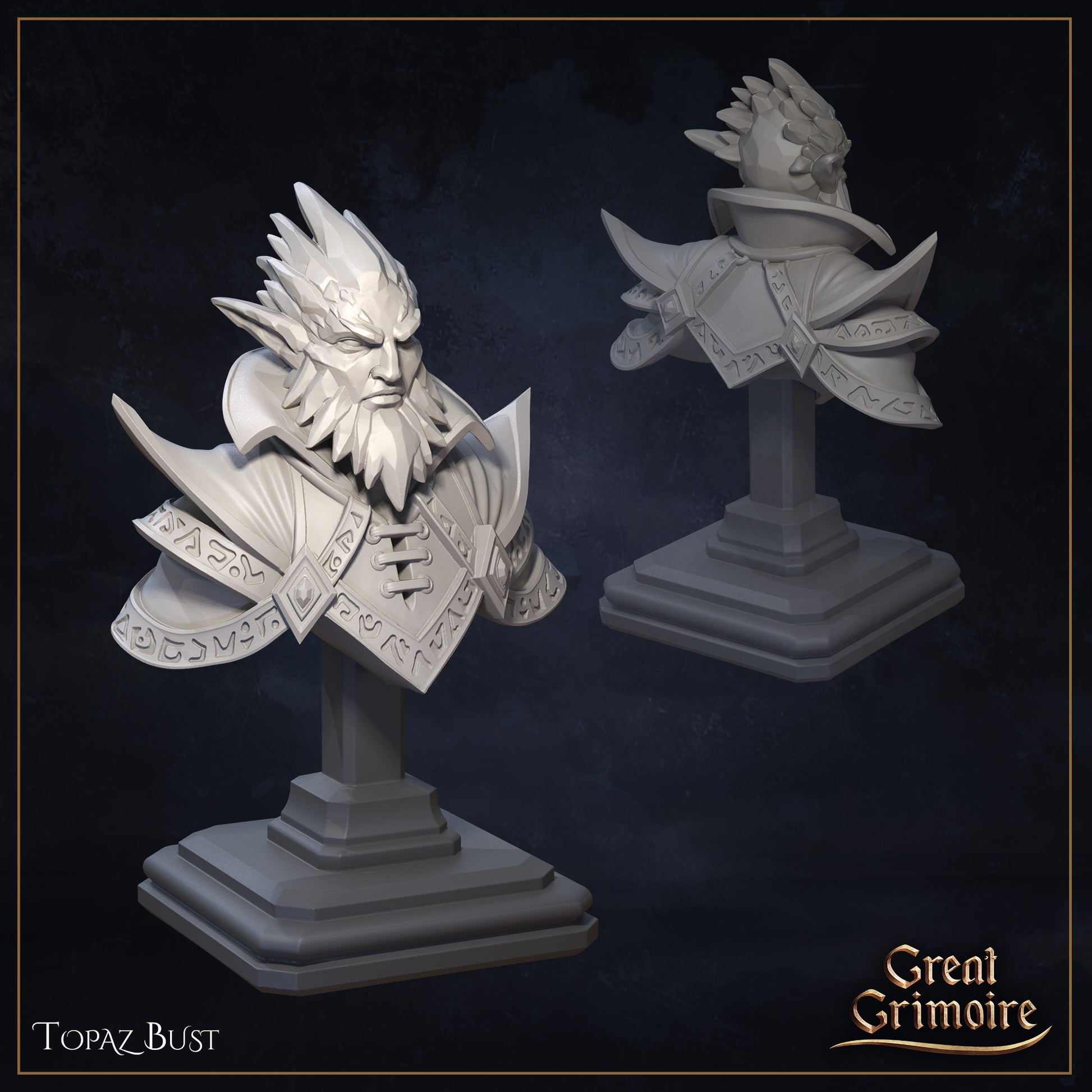 Topaz the Crystal Wizard | Elemental Awakening | D&D Tabletop Miniature | Great Grimoire