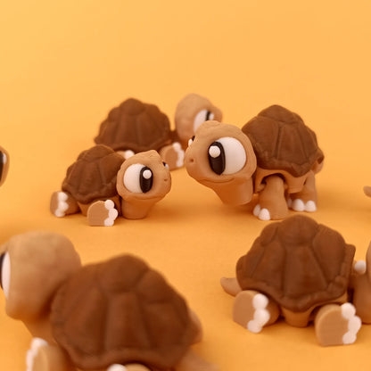 Miniature Tattles Told 3D Flexi Tortoise figurine with a detailed tortoise shell and realistic features.