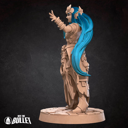 Bullet Heroes, Triton Sorceress | D&D Pathfinder TTRPG Miniature | Bite the Bullet