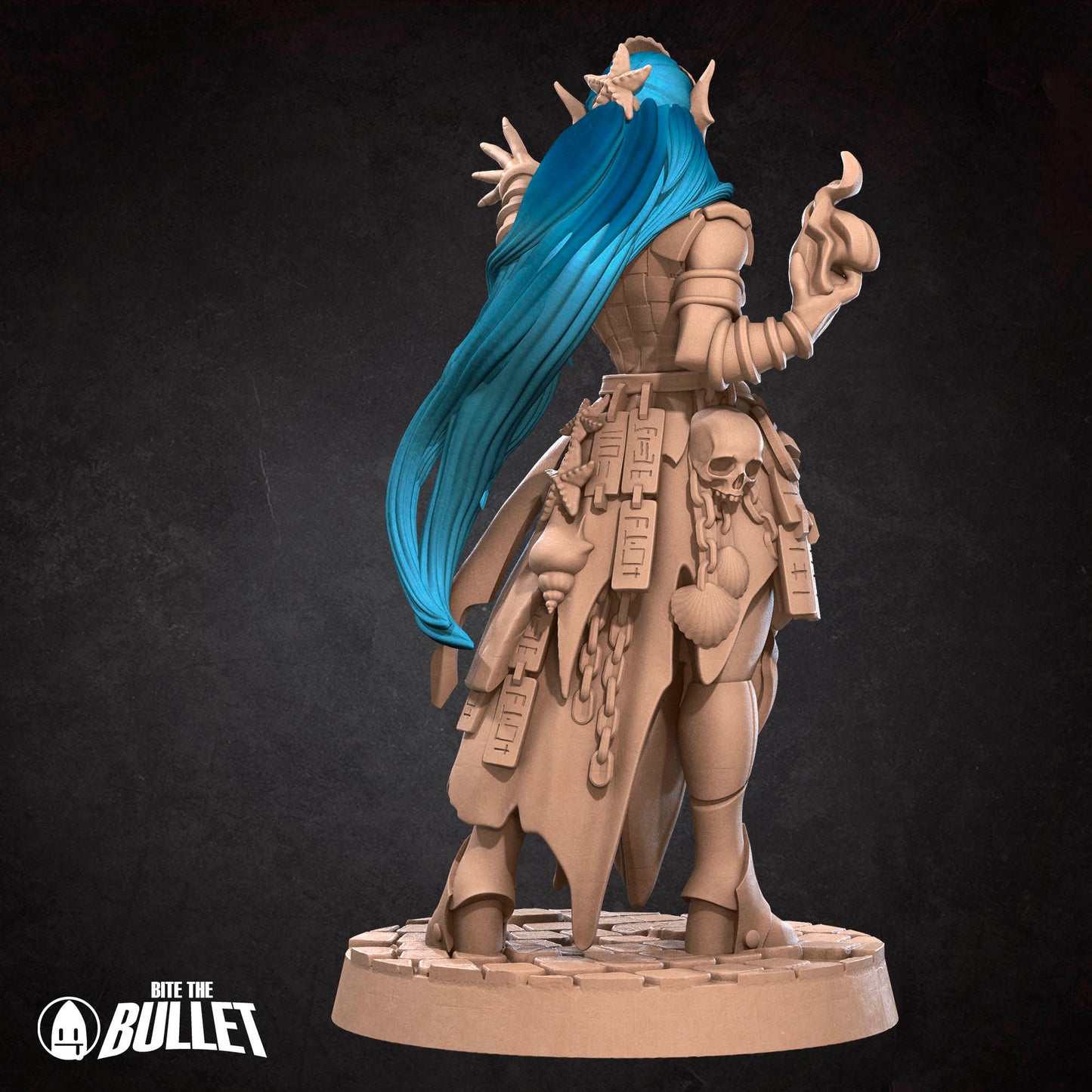 Bullet Heroes, Triton Sorceress | D&D Pathfinder TTRPG Miniature | Bite the Bullet