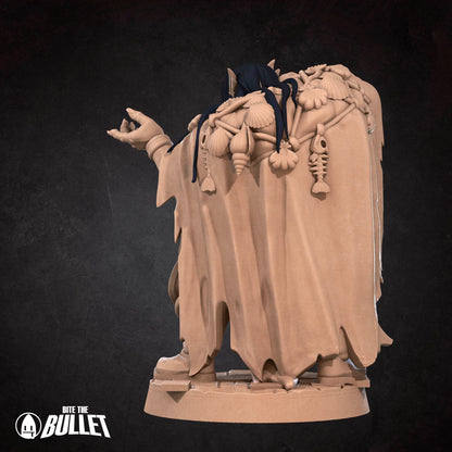 Bullet Heroes, Triton Warlock | D&D Pathfinder TTRPG Miniature | Bite the Bullet