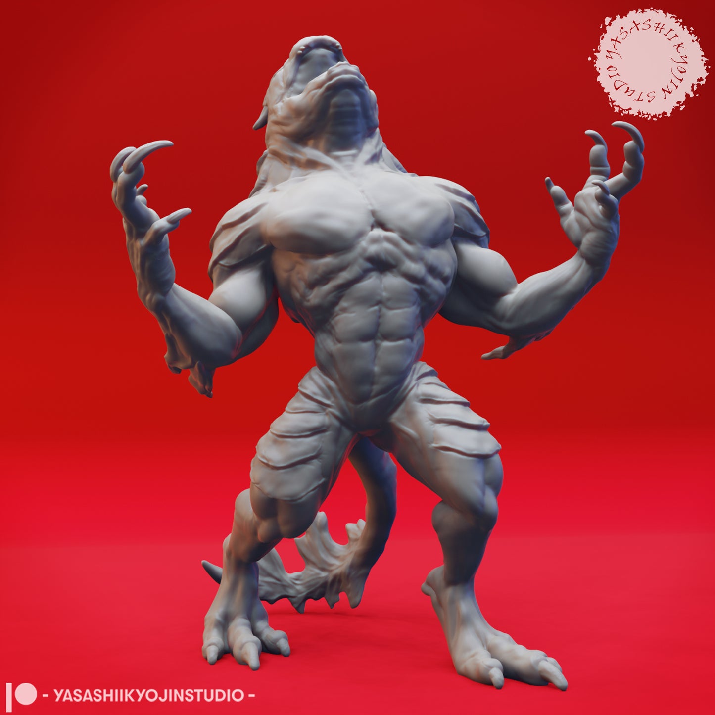 Troglodyte | TTRPG Monster Miniature | Yasashii Kyojin Studio - Tattles Told 3D